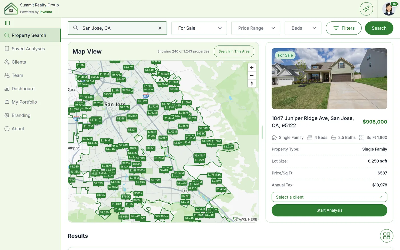 Investra property search